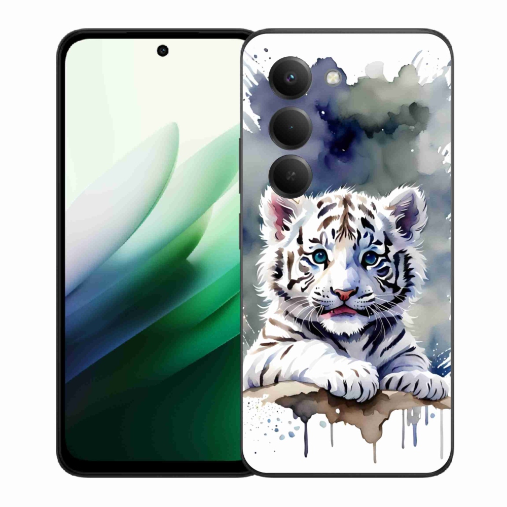 Gelový kryt mmCase na Xiaomi Redmi 15 5G (169mm) - mládě bílého tygra