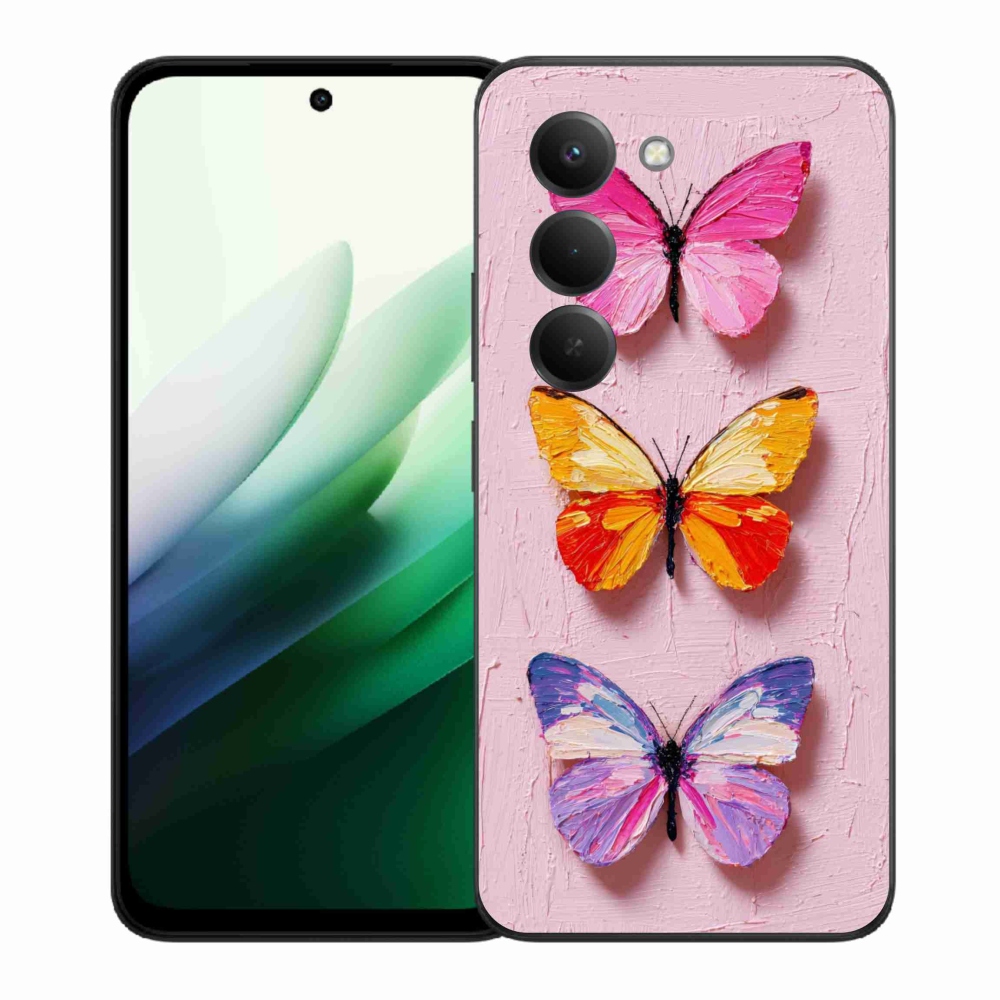 Gelový kryt mmCase na Xiaomi Redmi 15 5G (169mm) - motýlí trojice