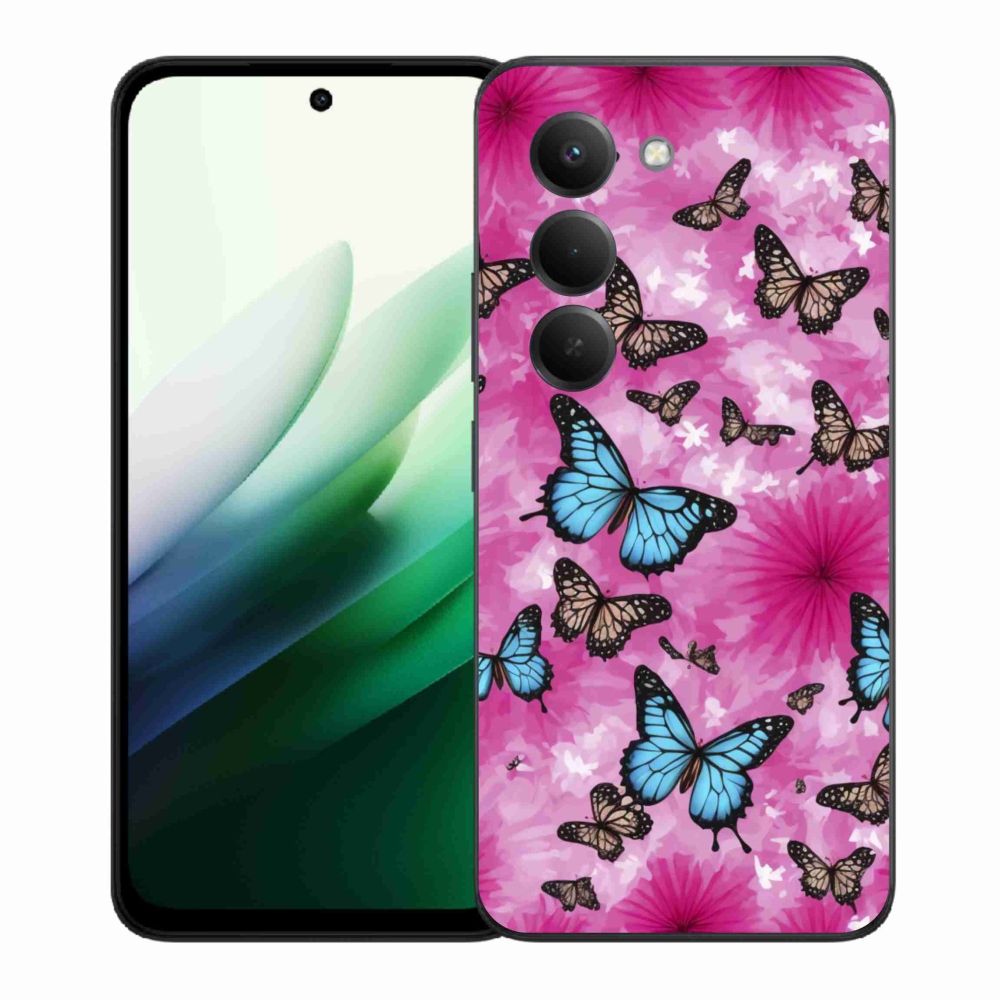 Gelový kryt mmCase na Xiaomi Redmi 15 5G (169mm) - motýlí zahrada