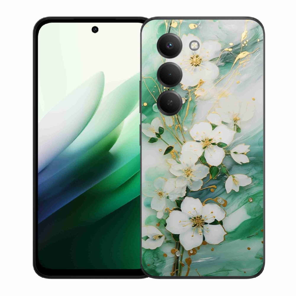 Gelový kryt mmCase na Xiaomi Redmi 15 5G (169mm) - něžné květy