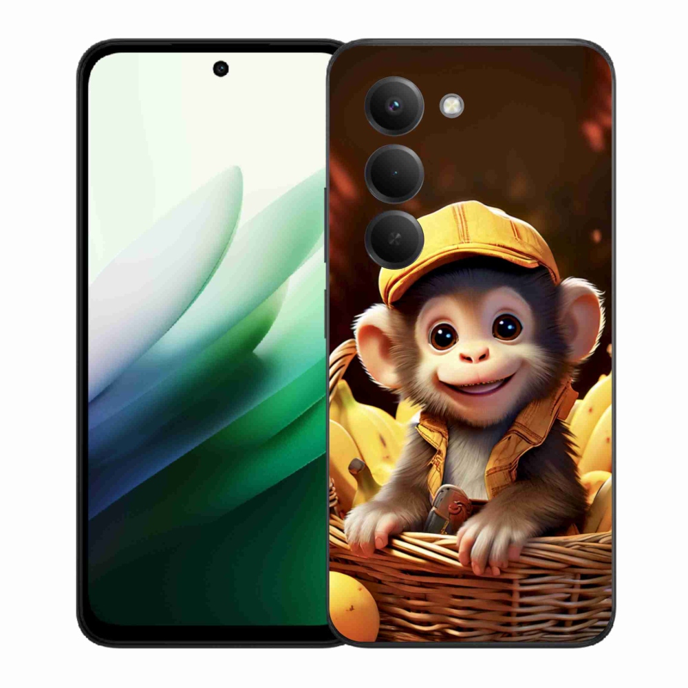 Gelový kryt mmCase na Xiaomi Redmi 15 5G 169mm - opice v košíku