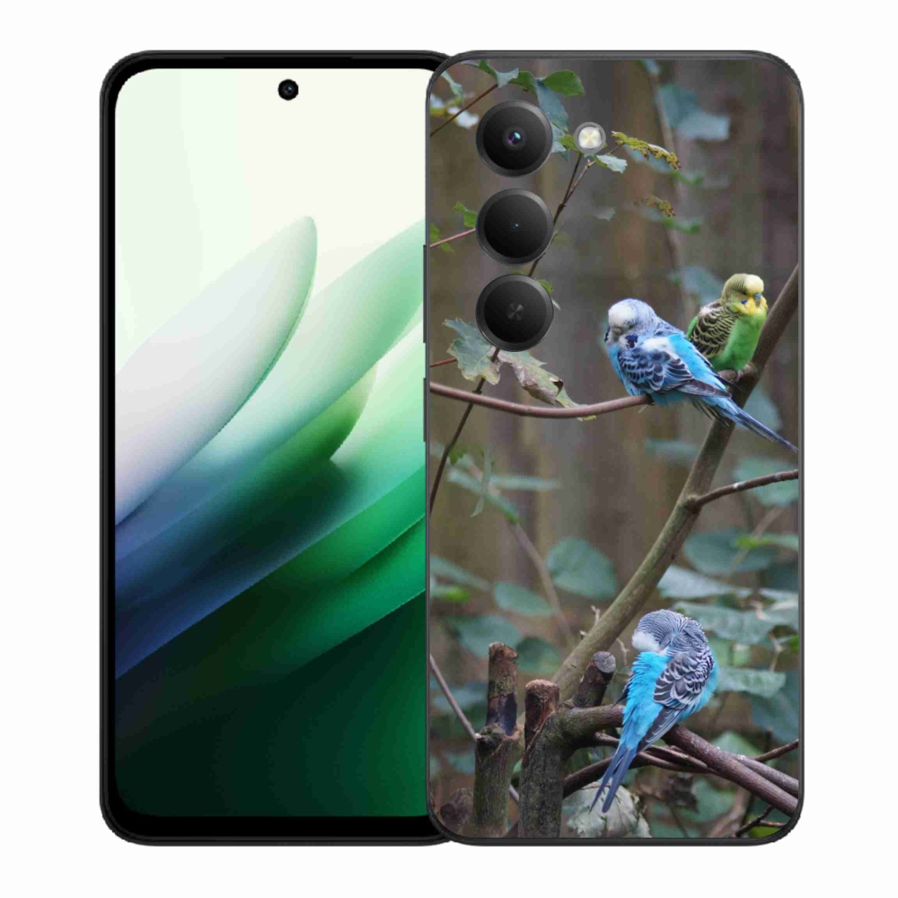 Gelový kryt mmCase na Xiaomi Redmi 15 5G 169mm - papoušci na větvi