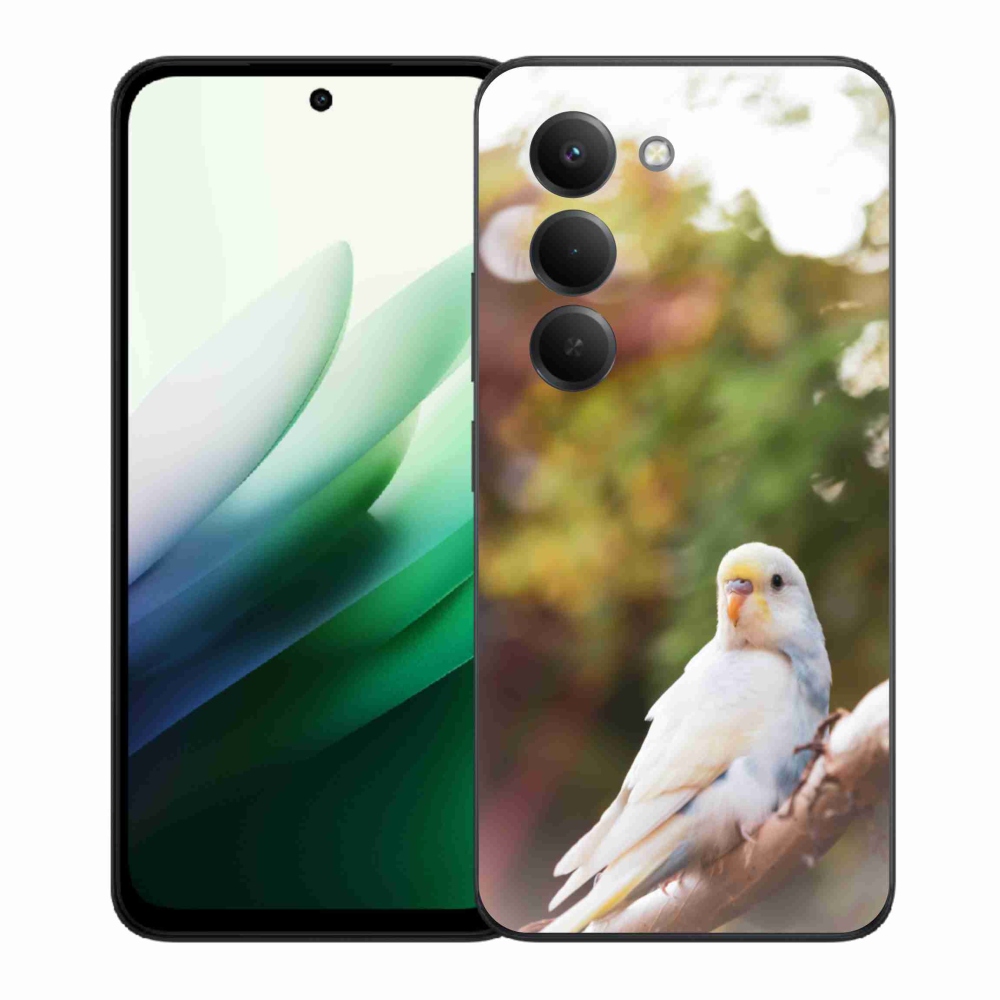 Gelový kryt mmCase na Xiaomi Redmi 15 5G (169mm) - papoušek andulka bílá