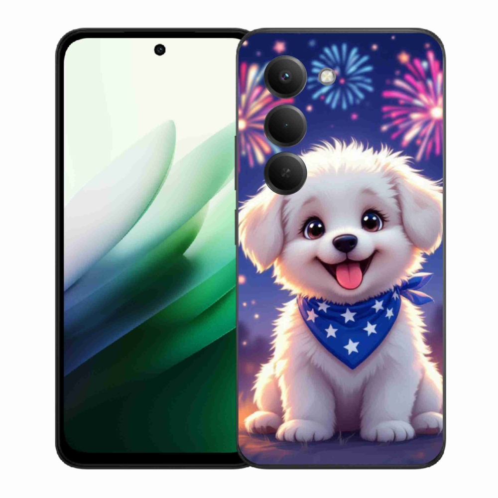 Gelový kryt mmCase na Xiaomi Redmi 15 5G (169mm) - slavnostní štěně