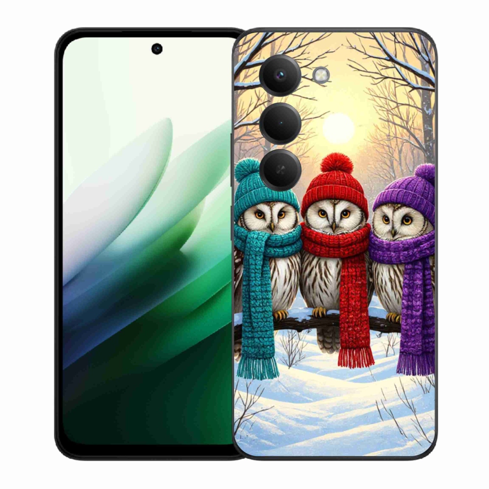 Gelový kryt mmCase na Xiaomi Redmi 15 5G (169mm) - soví přátelé