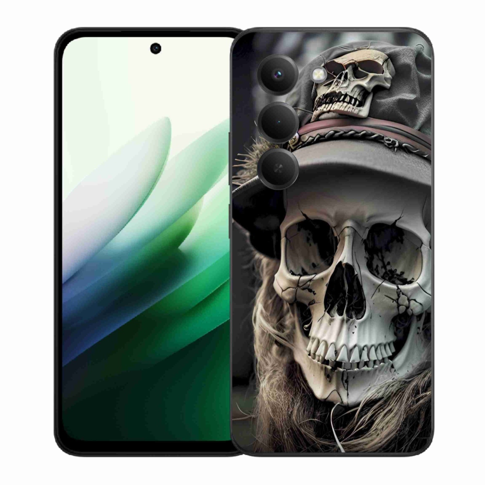 Gelový kryt mmCase na Xiaomi Redmi 15 5G (169mm) - temná lebka