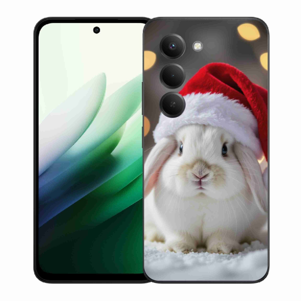 Gelový kryt mmCase na Xiaomi Redmi 15 5G (169mm) - vánoční králík