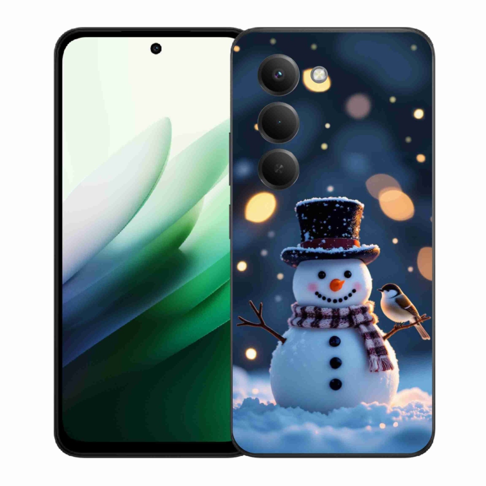 Gelový kryt mmCase na Xiaomi Redmi 15 5G 169mm - vánoční sněhulák