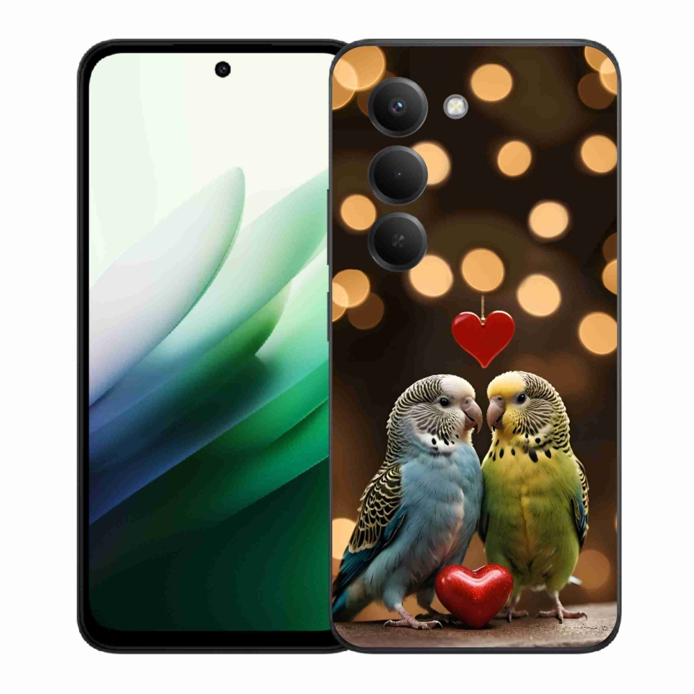 Gelový kryt mmCase na Xiaomi Redmi 15 5G 169mm - zamilovaní papoušci
