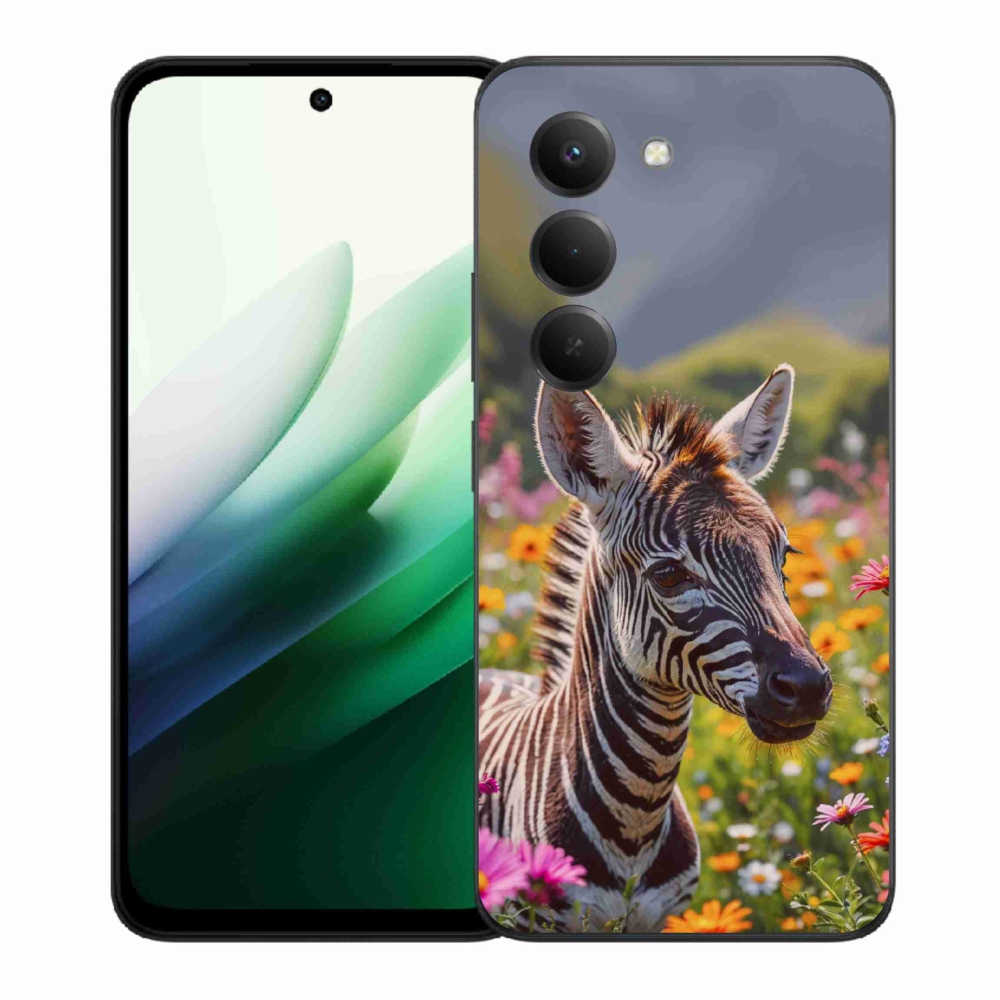 Gelový kryt mmCase na Xiaomi Redmi 15 5G 169mm - zebra na louce