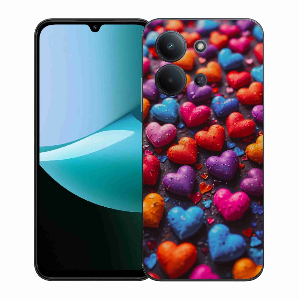 Gelový kryt mmCase na Xiaomi Redmi 15C (171mm) / Poco C85 4G (171mm) - barevná srdce