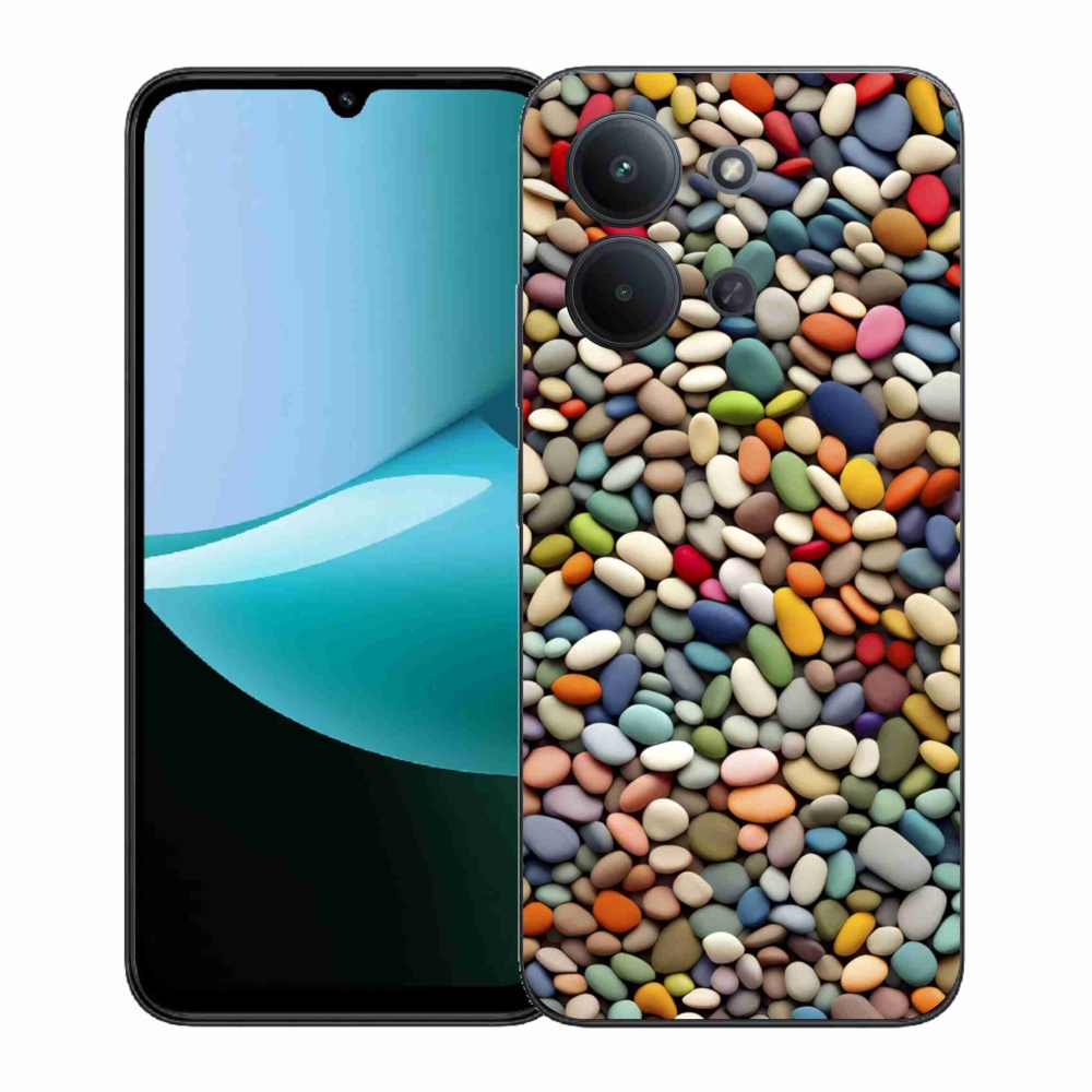 Gelový kryt mmCase na Xiaomi Redmi 15C (171mm) / Poco C85 4G (171mm) - barevné kamínky 2