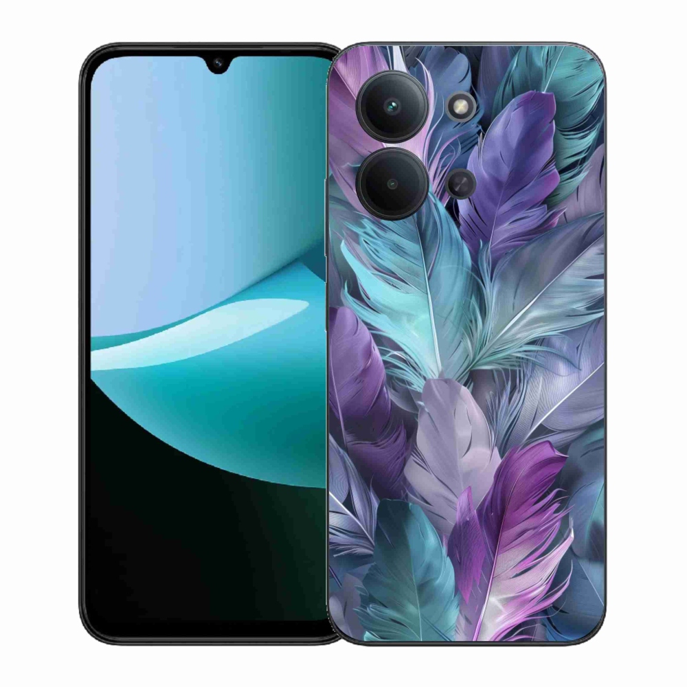 Gelový kryt mmCase na Xiaomi Redmi 15C (171mm) / Poco C85 4G (171mm) - barevné peří 2