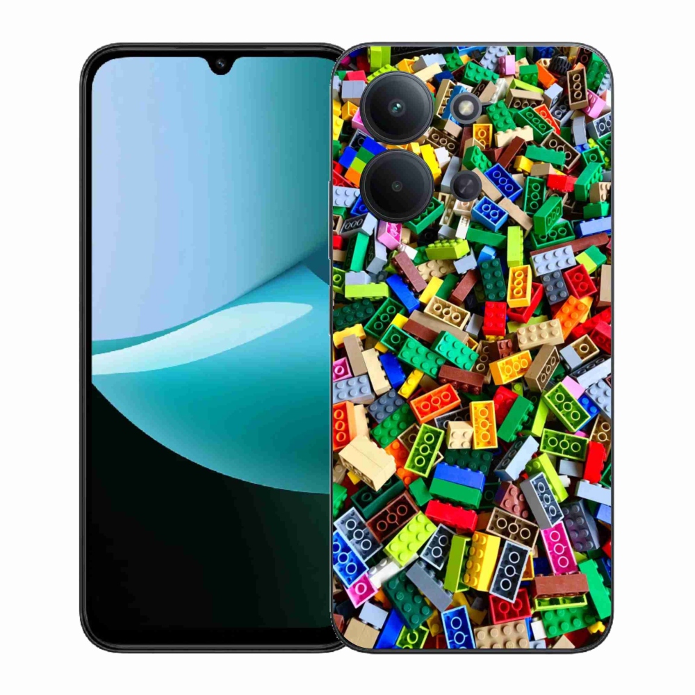 Gelový kryt mmCase na Xiaomi Redmi 15C (171mm) / Poco C85 4G (171mm) - barevné stavební kostky