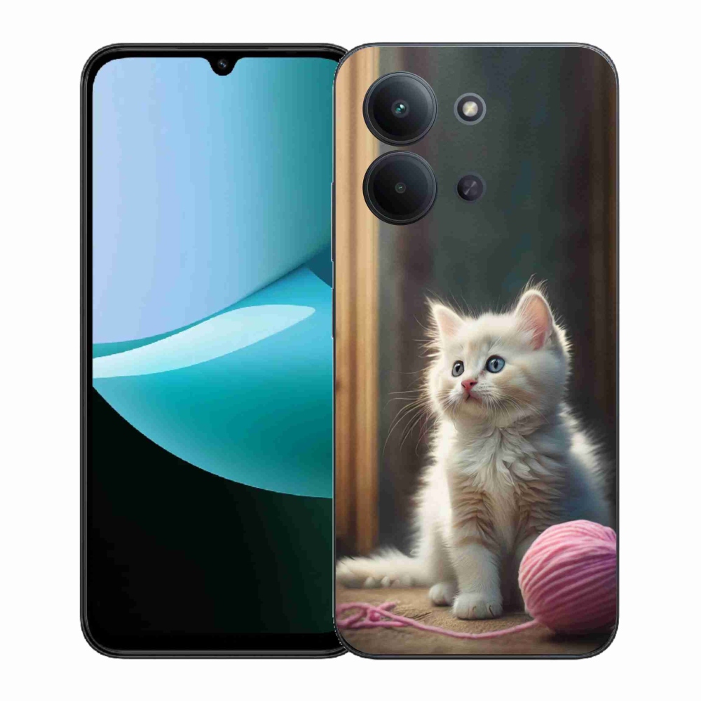 Gelový kryt mmCase na Xiaomi Redmi 15C (171mm) / Poco C85 4G (171mm) - bílé kotě 2