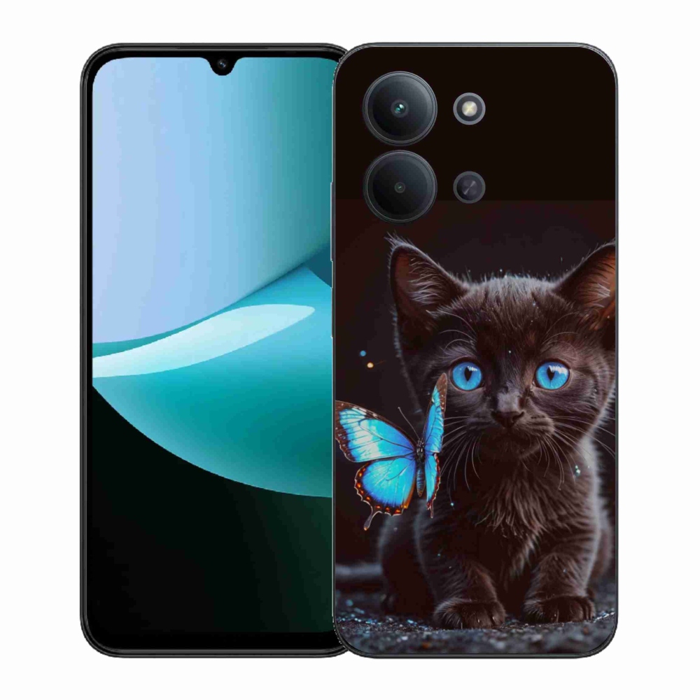 Gelový kryt mmCase na Xiaomi Redmi 15C (171mm) / Poco C85 4G (171mm) - černé kotě 3