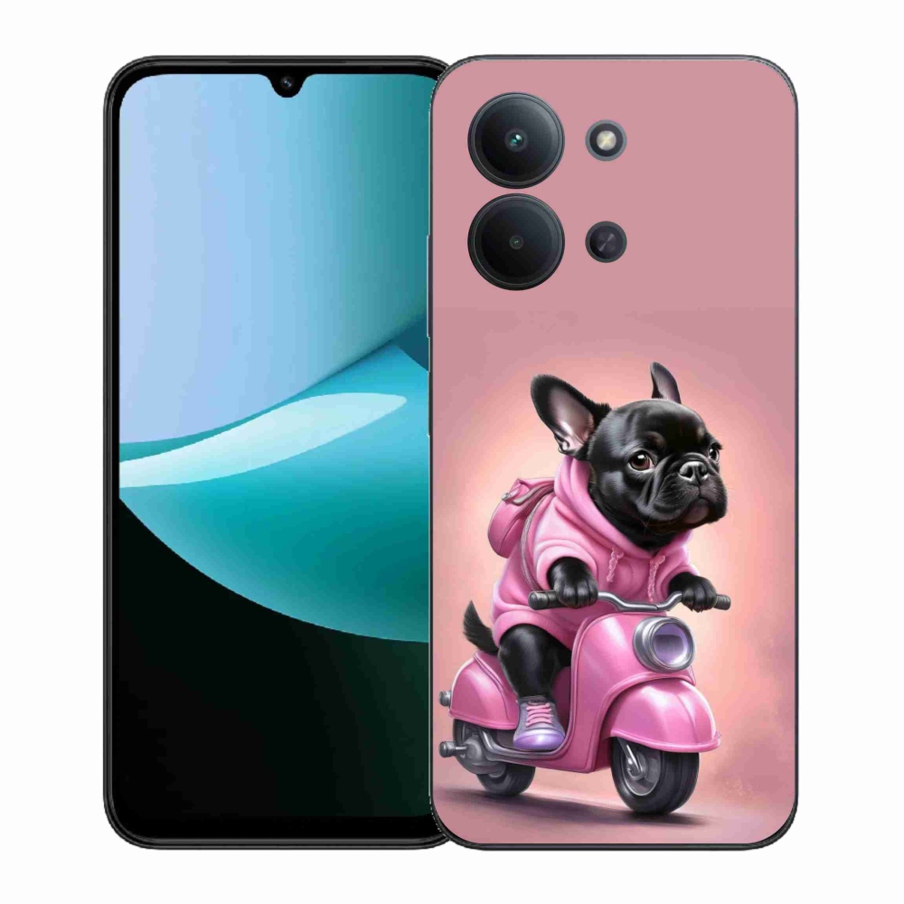 Gelový kryt mmCase na Xiaomi Redmi 15C (171mm) / Poco C85 4G (171mm) - francouzský buldoček na skútru