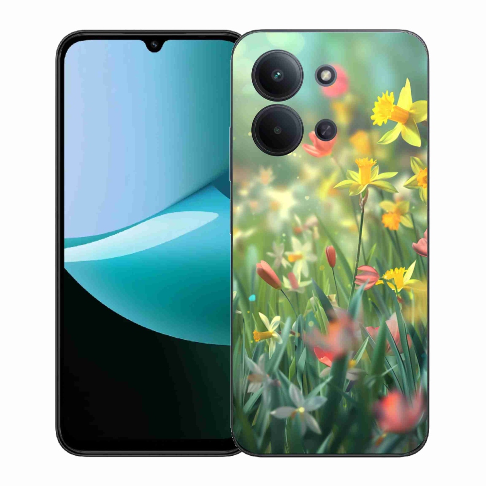 Gelový kryt mmCase na Xiaomi Redmi 15C (171mm) / Poco C85 4G (171mm) - jarní květy