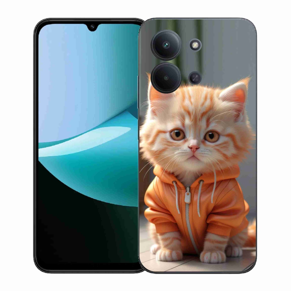 Gelový kryt mmCase na Xiaomi Redmi 15C (171mm) / Poco C85 4G (171mm) - kotě v mikině