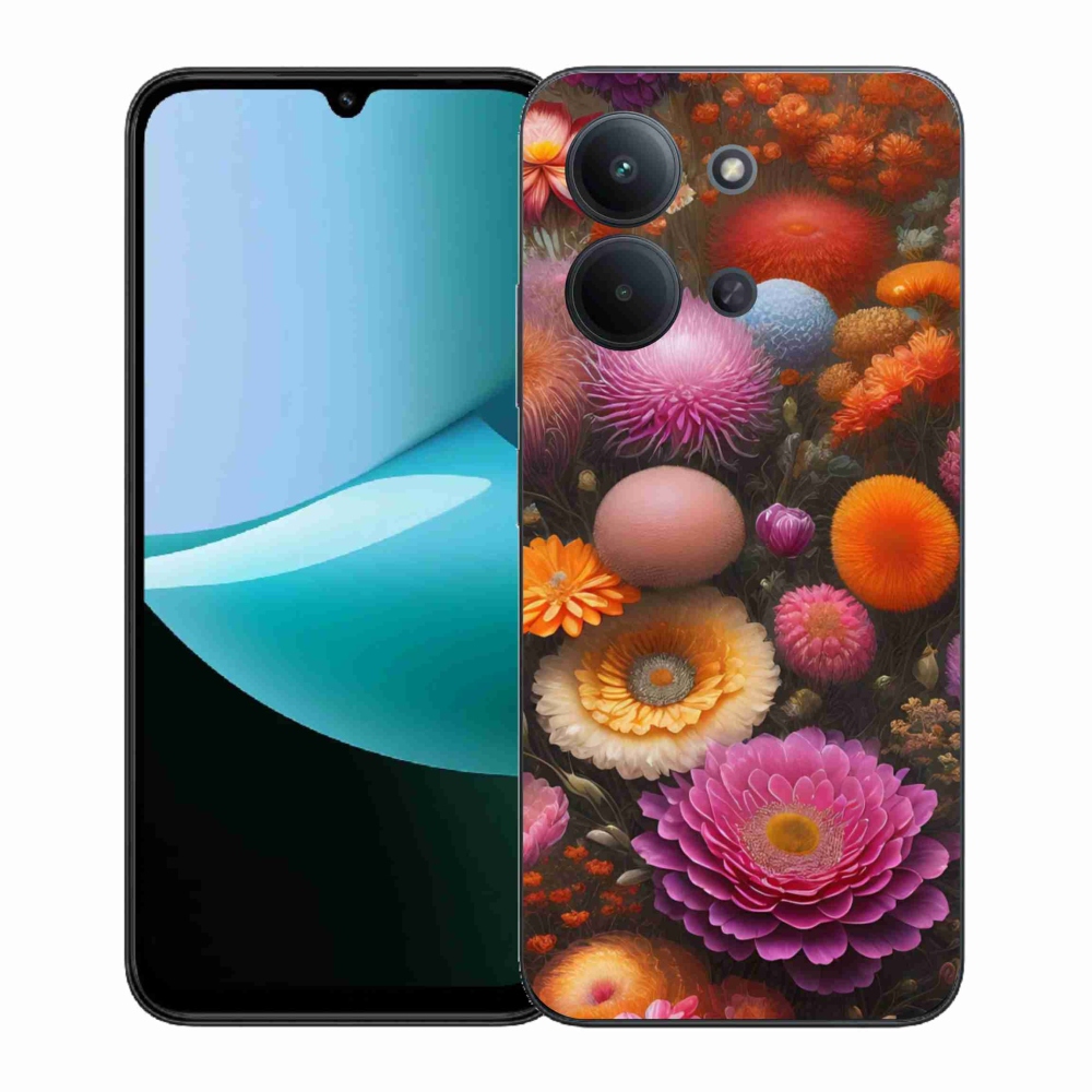 Gelový kryt mmCase na Xiaomi Redmi 15C (171mm) / Poco C85 4G (171mm) - květinová kompozice