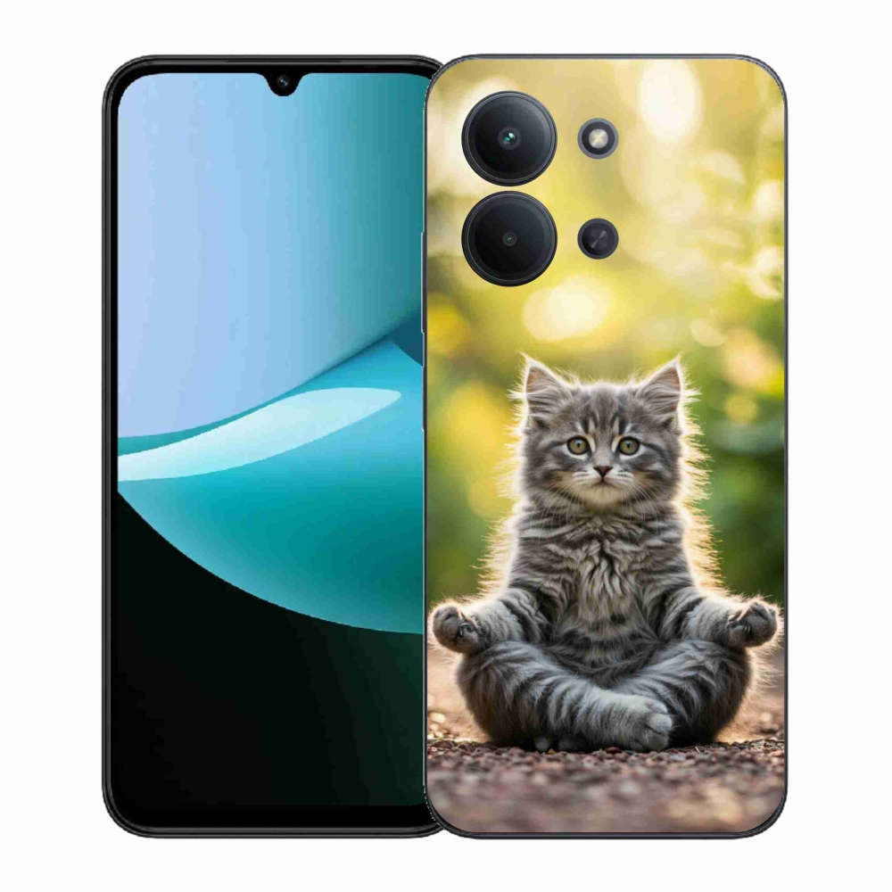Gelový kryt mmCase na Xiaomi Redmi 15C (171mm) / Poco C85 4G (171mm) - meditující kotě