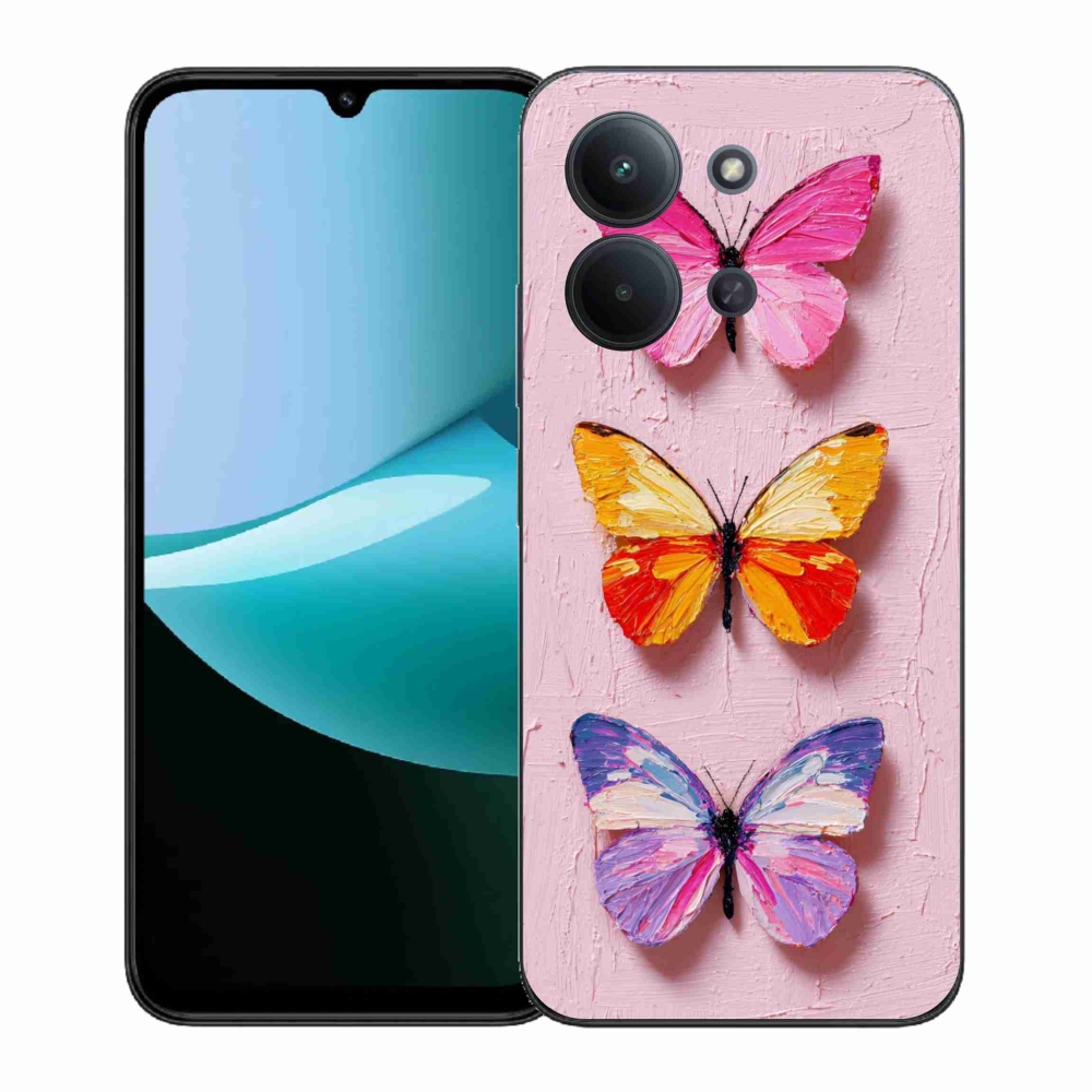 Gelový kryt mmCase na Xiaomi Redmi 15C (171mm) / Poco C85 4G (171mm) - motýlí trojice