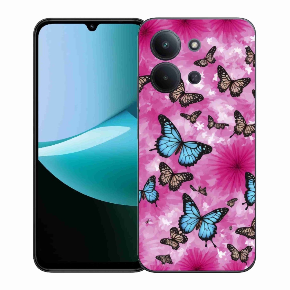 Gelový kryt mmCase na Xiaomi Redmi 15C (171mm) / Poco C85 4G (171mm) - motýlí zahrada