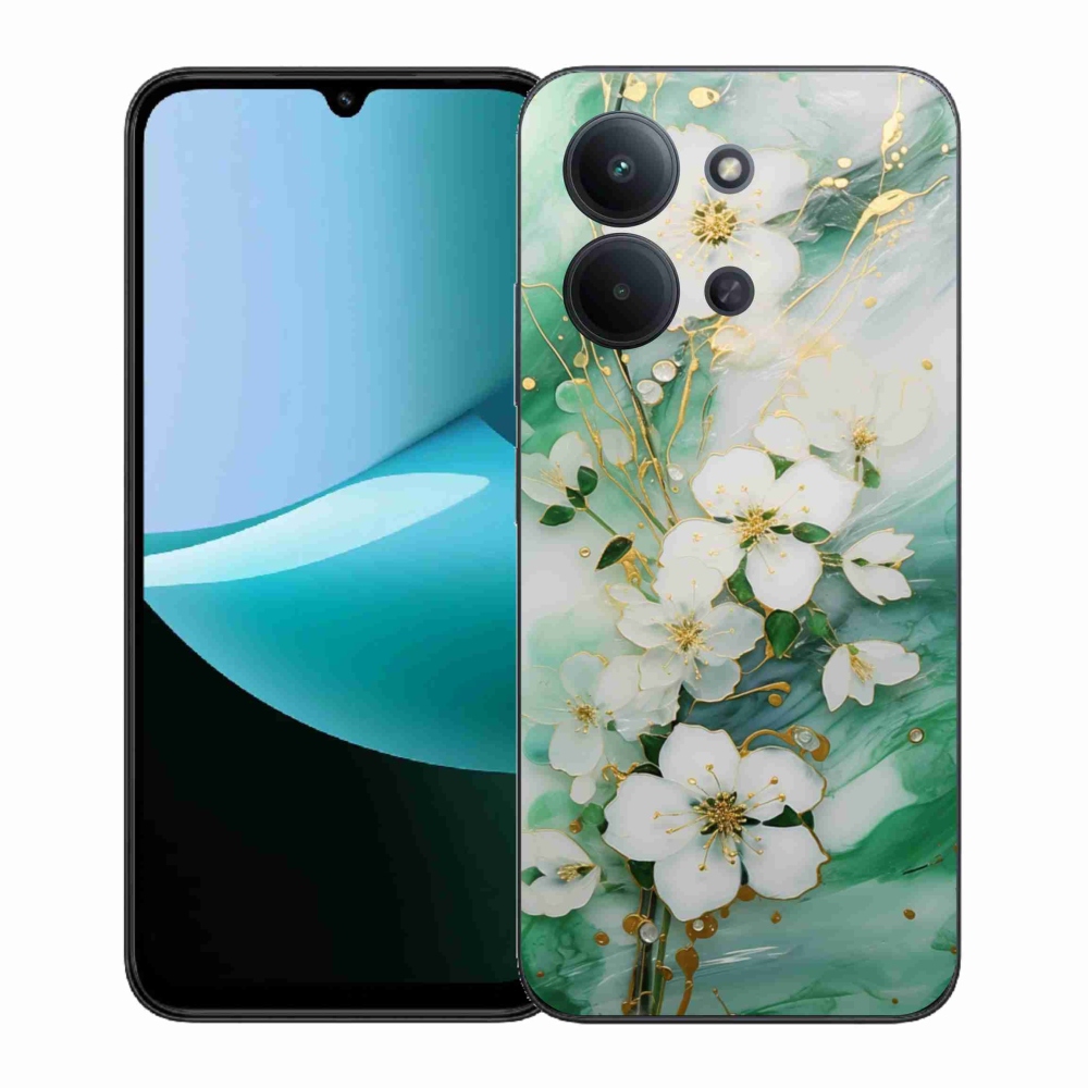 Gelový kryt mmCase na Xiaomi Redmi 15C (171mm) / Poco C85 4G (171mm) - něžné květy