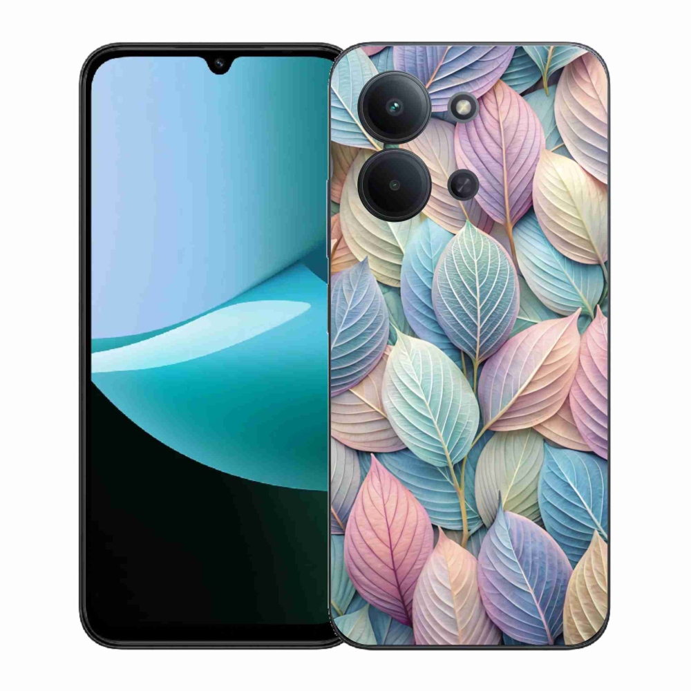 Gelový kryt mmCase na Xiaomi Redmi 15C (171mm) / Poco C85 4G (171mm) - pastelové listy