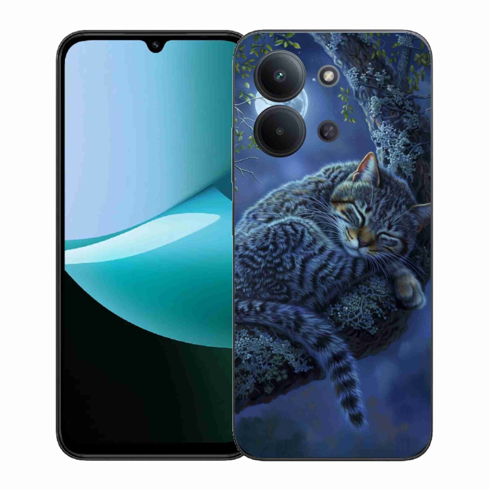 Gelový kryt mmCase na Xiaomi Redmi 15C (171mm) / Poco C85 4G (171mm) - spící kočka