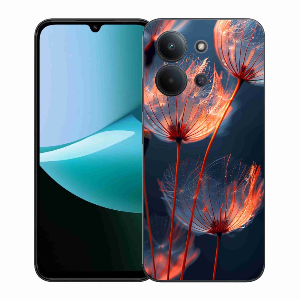 Gelový kryt mmCase na Xiaomi Redmi 15C (171mm) / Poco C85 4G (171mm) - světélkující chmýří