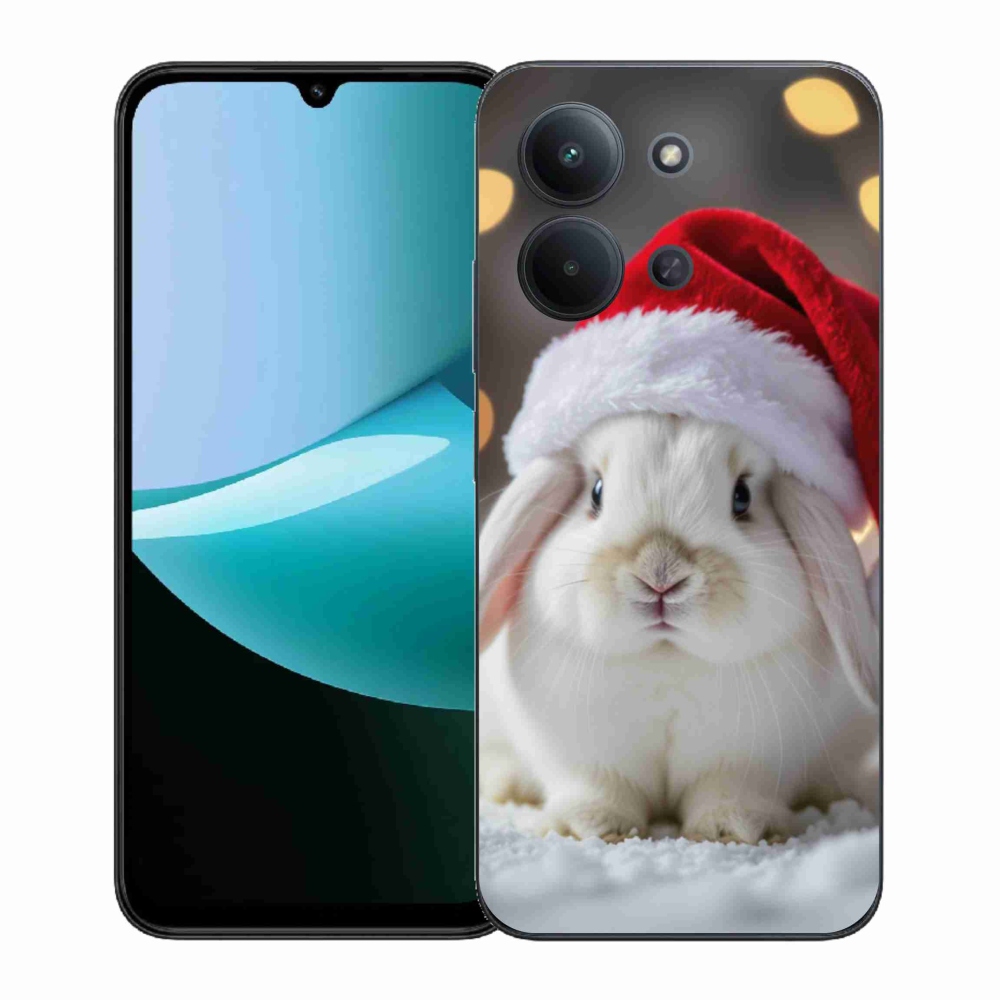 Gelový kryt mmCase na Xiaomi Redmi 15C (171mm) / Poco C85 4G (171mm) - vánoční králík