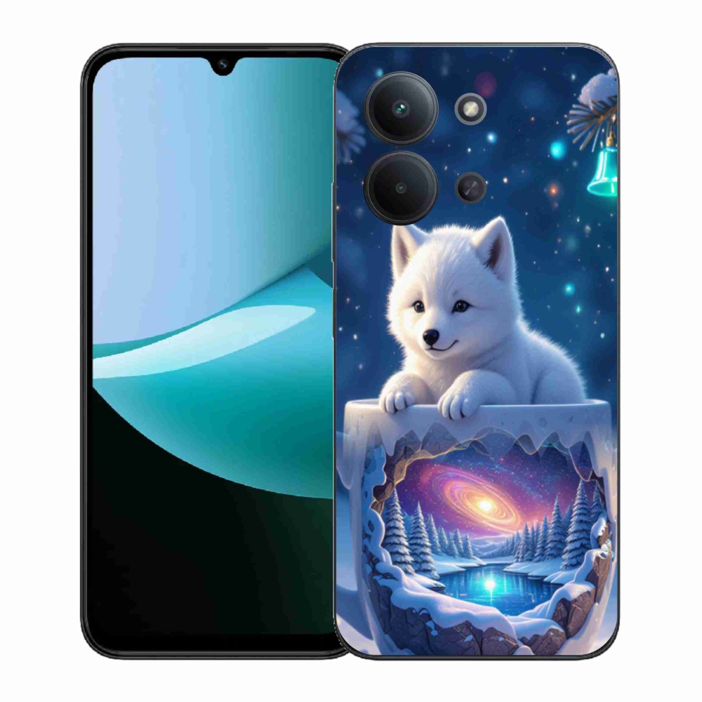 Gelový kryt mmCase na Xiaomi Redmi 15C (171mm) / Poco C85 4G (171mm) - vánoční štěně