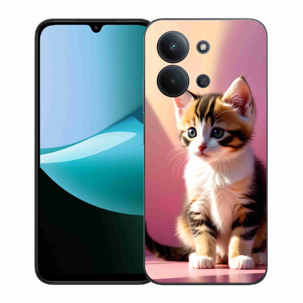 Gelový kryt mmCase na Xiaomi Redmi 15C (171mm) / Poco C85 4G (171mm) - zvědavé kotě 2