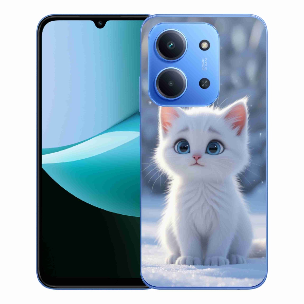 Gelový kryt mmCase na Xiaomi Redmi 15C 173mm - bílé kotě 3