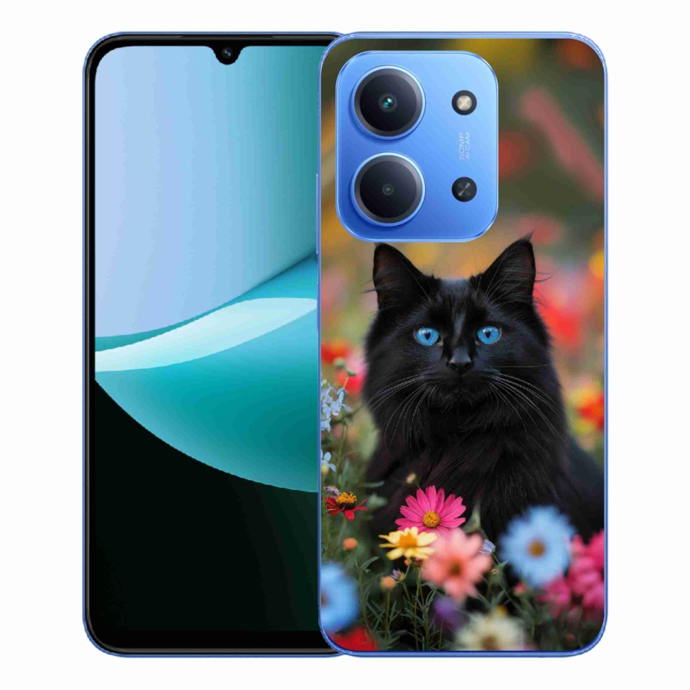 Gelový kryt mmCase na Xiaomi Redmi 15C 173mm - černé kotě 4