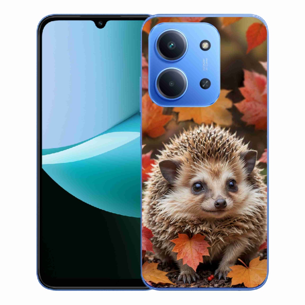 Gelový kryt mmCase na Xiaomi Redmi 15C 173mm - ježek v listí