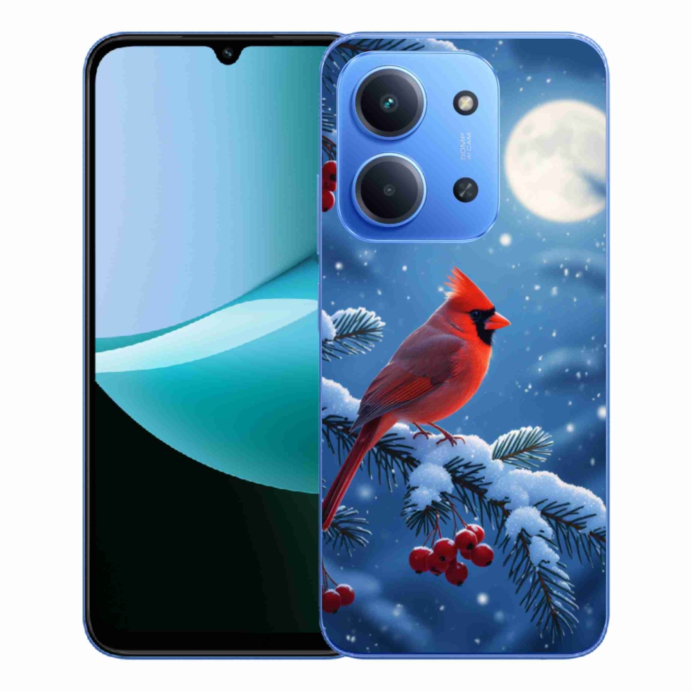 Gelový kryt mmCase na Xiaomi Redmi 15C 173mm - kardinál červený