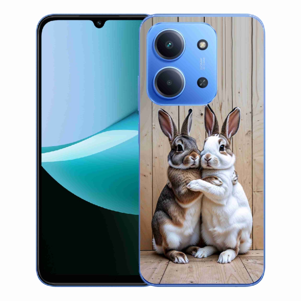 Gelový kryt mmCase na Xiaomi Redmi 15C 173mm - králičí pár