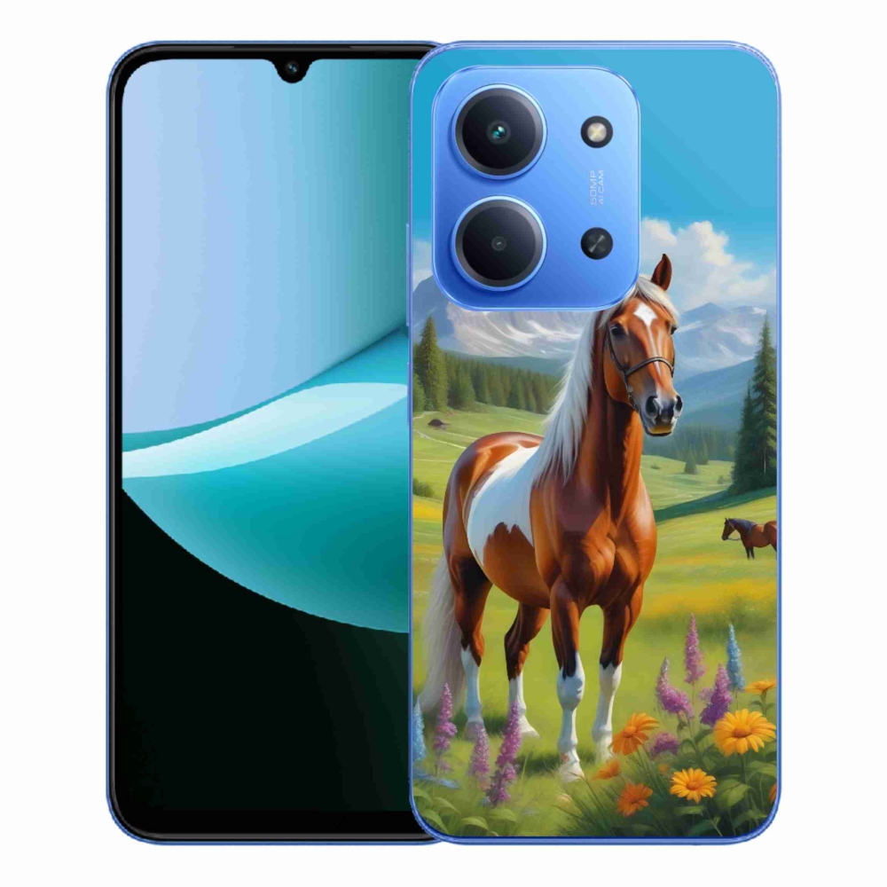 Gelový kryt mmCase na Xiaomi Redmi 15C 173mm - kůň na louce