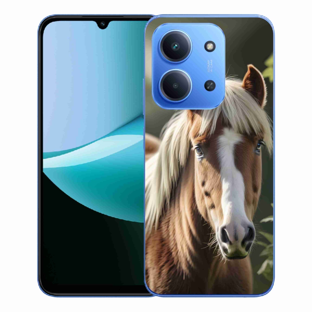 Gelový kryt mmCase na Xiaomi Redmi 15C 173mm - kůň se světlou hřívou