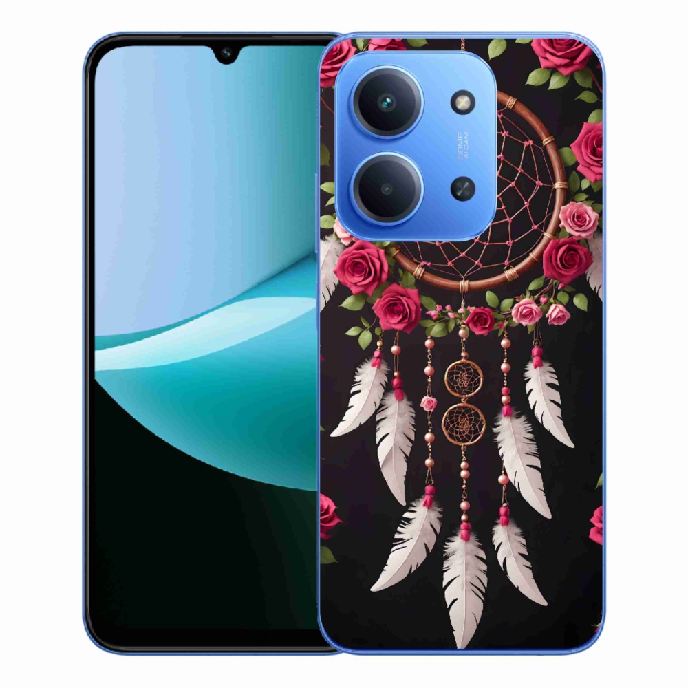 Gelový kryt mmCase na Xiaomi Redmi 15C 173mm - lapač snů s růžemi