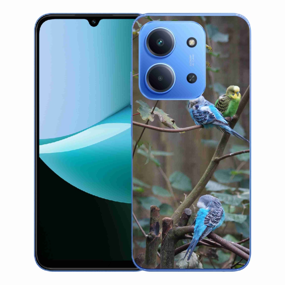 Gelový kryt mmCase na Xiaomi Redmi 15C 173mm - papoušci na větvi