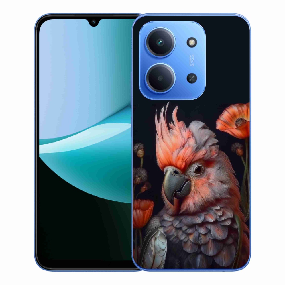 Gelový kryt mmCase na Xiaomi Redmi 15C 173mm - papoušek kakadu v barvách