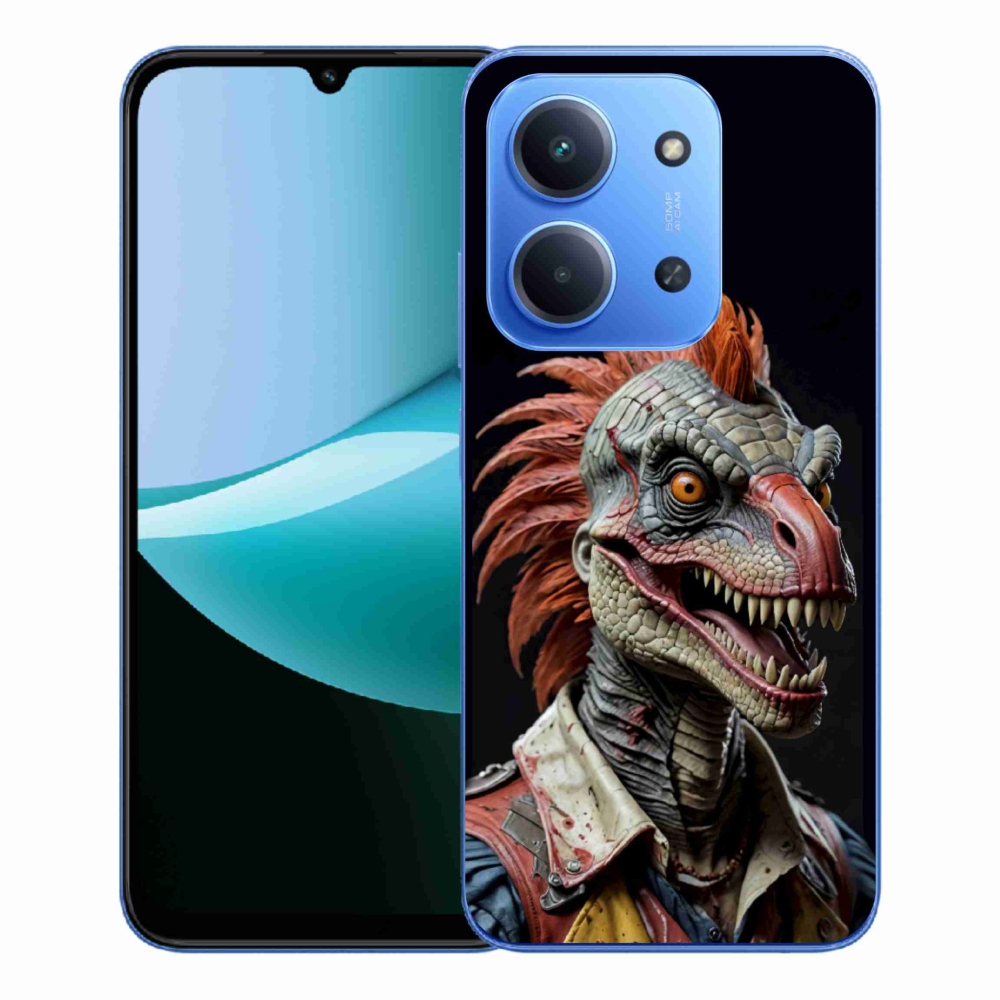 Gelový kryt mmCase na Xiaomi Redmi 15C 173mm - punk dinosaurus