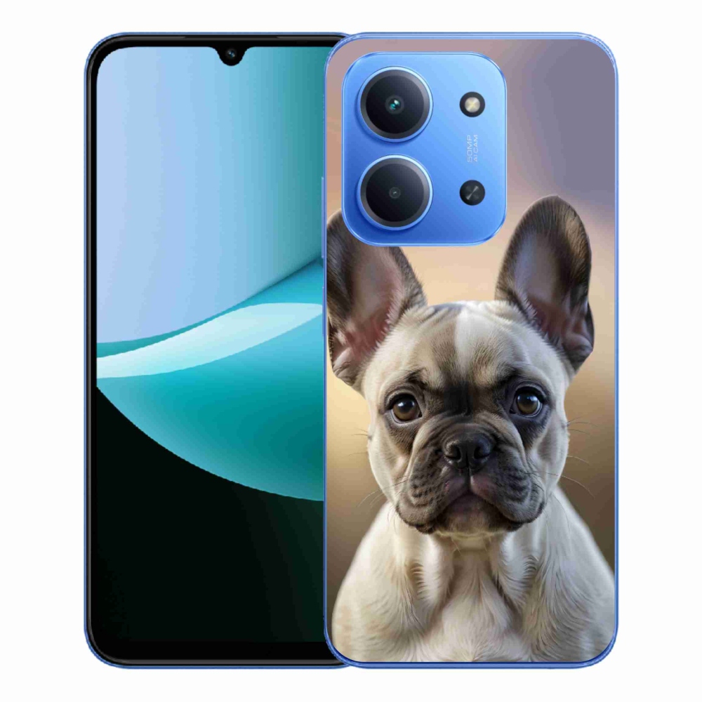 Gelový kryt mmCase na Xiaomi Redmi 15C 173mm - roztomilý francouzský buldoček