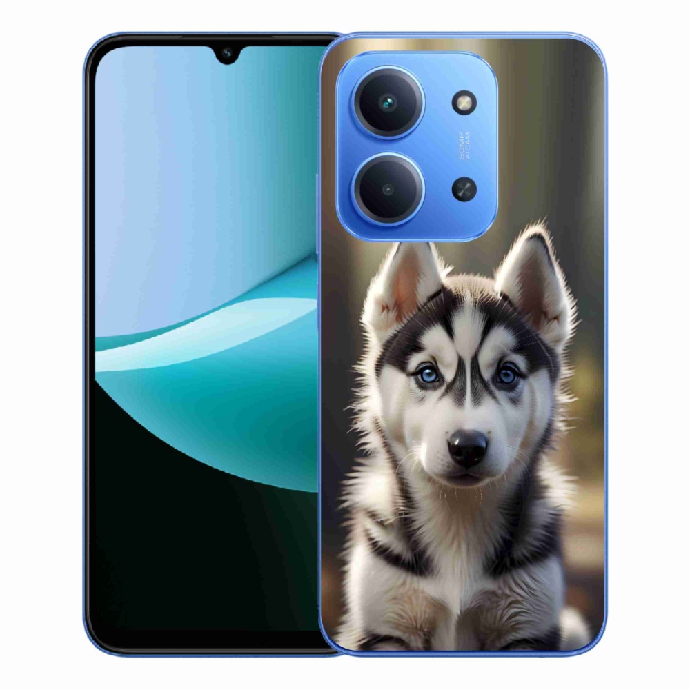 Gelový kryt mmCase na Xiaomi Redmi 15C 173mm - roztomilý sibiřský husky
