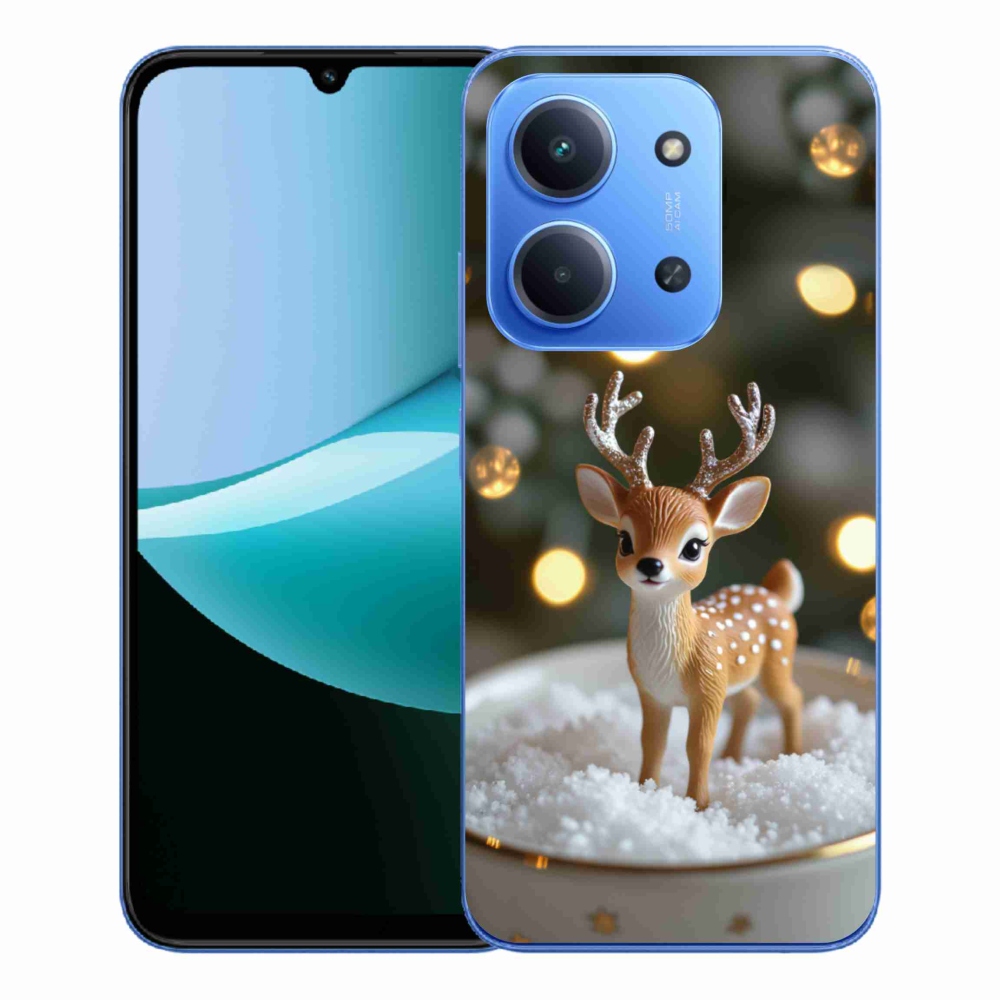 Gelový kryt mmCase na Xiaomi Redmi 15C 173mm - roztomilý vánoční jelen