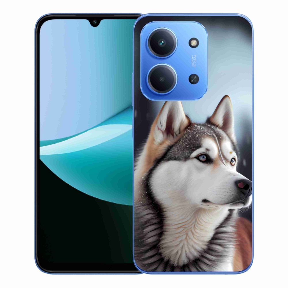 Gelový kryt mmCase na Xiaomi Redmi 15C 173mm - sibiřský husky