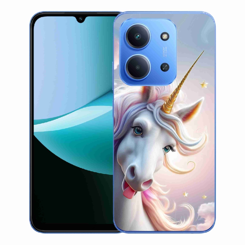 Gelový kryt mmCase na Xiaomi Redmi 15C 173mm - veselý jednorožec